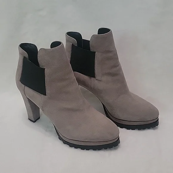 All Saints Grey And Black Ankle Boots Size 38